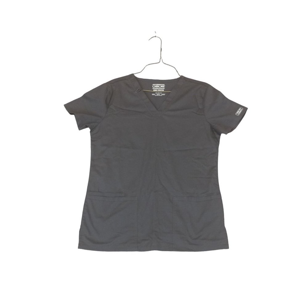 NWOT Authentic Cherokee Workwear Core Stretch XS Grey Scrub Top